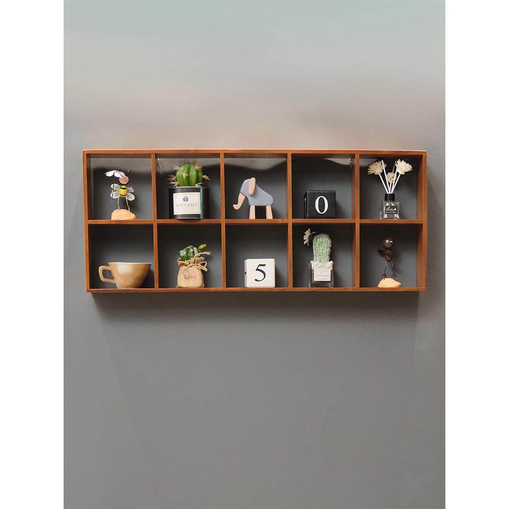 实木复古壁饰收纳格子展示柜可悬挂木架墙面装饰挂饰墙上置物架,家居饰品,壁饰,淘宝优惠券,粉丝福利购,淘宝优惠卷