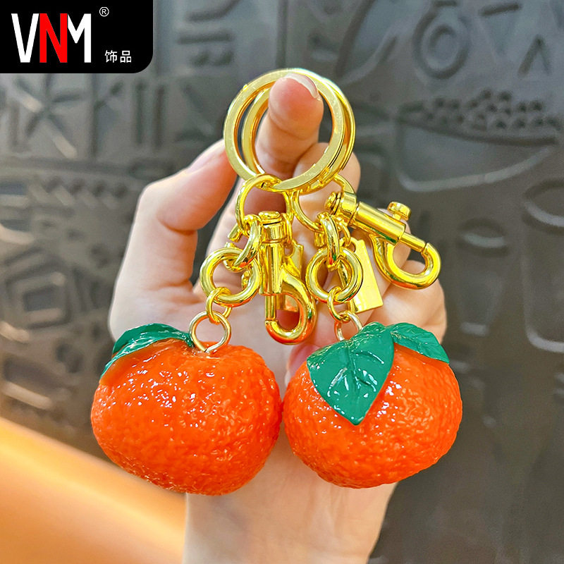 创意砂糖橘钥匙扣精致可爱仿真