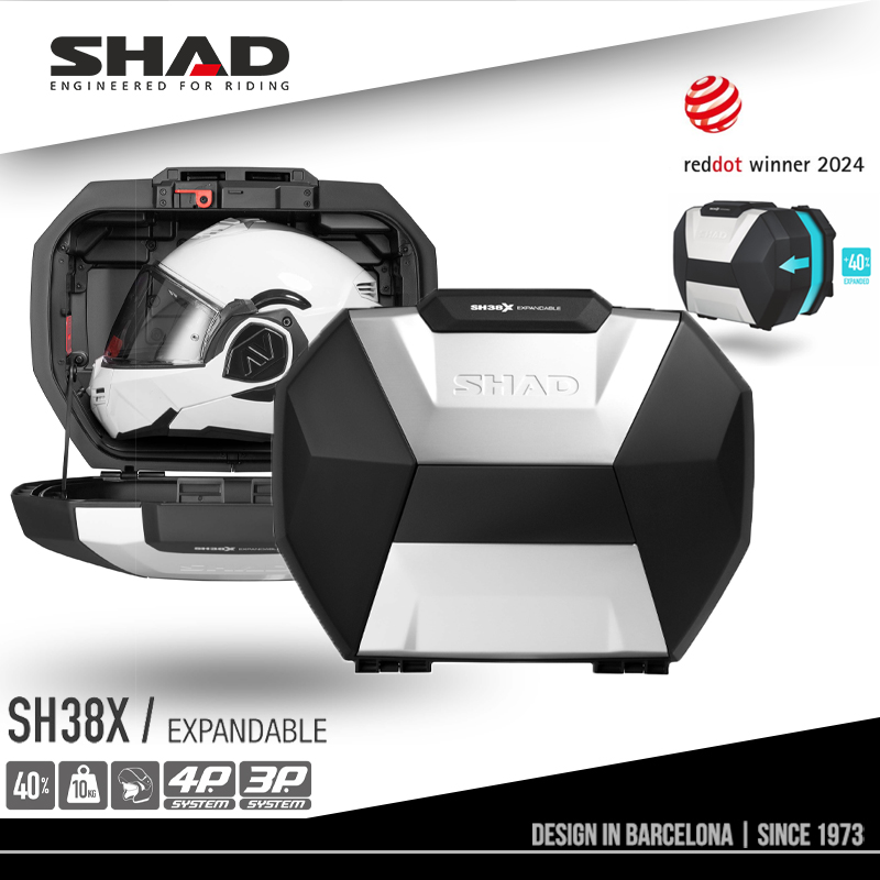 SHAD夏德摩托车边箱可伸缩防水铝合金进口骑行边包两侧箱SH38X