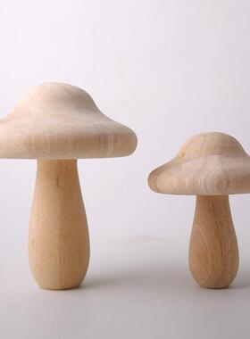 蘑菇型摆件饰品创意实木陈设定制家具软装儿童玩物简约仿生设计师