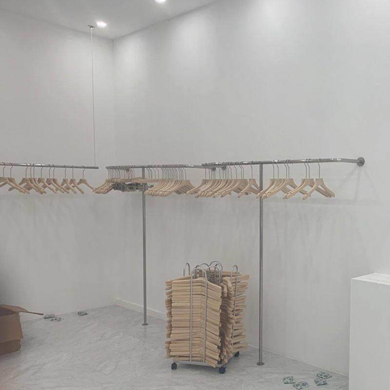 服装店展示架陈列架女装童装上墙挂衣杆不锈钢货架落地挂衣架定制