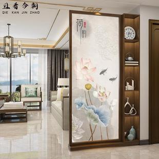 屏风隔断客厅新中式 2024新款 入户玄关置物柜进门家用实木遮挡座屏