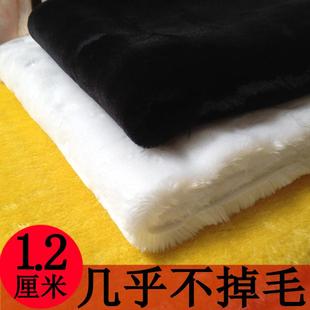 白色黑色毛绒柜台布地毯拍照背景布 加厚短毛绒布料 1.2厘米毛毛