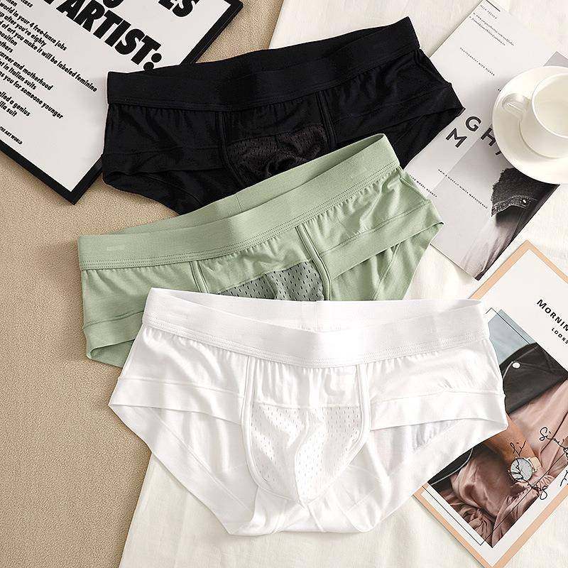 竹纤维男士性感內裤三角透气网孔U凸囊袋青年男生内裤三角裤,女士内衣/男士内衣/家居服,男三角内裤,淘宝优惠券,粉丝福利购,淘宝优惠卷