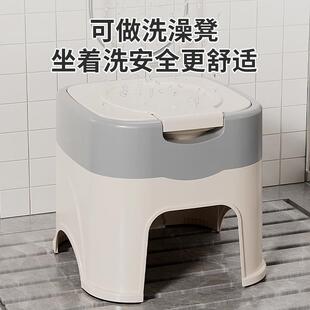 尿桶痰盂家用卧室带盖尿壶女性夜壶女孕妇尿盆防臭起夜坐便器马桶