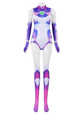 少年泰坦星火cos服装 星火Starfire紧身连体衣套装电影角色表演服