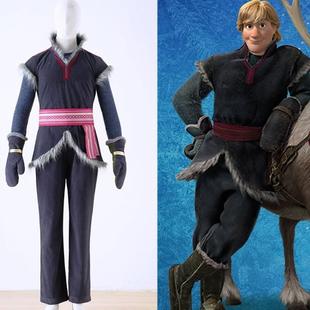 冰雪奇缘-Kristoff克斯托夫Cosplay服装1代 男装表演服连帽