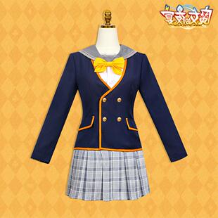魔女的夜宴校服二次元COS服 绫地宁宁cosplay服装日系蓝色套装