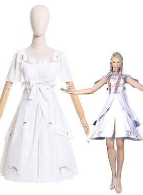 舞最终幻想XIV FF14敏菲利亚cos服白色连衣裙女夏日常女装