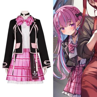 虚拟主播vtuber凑阿库娅同款cos服校园学院服洛丽塔J制服学生套装