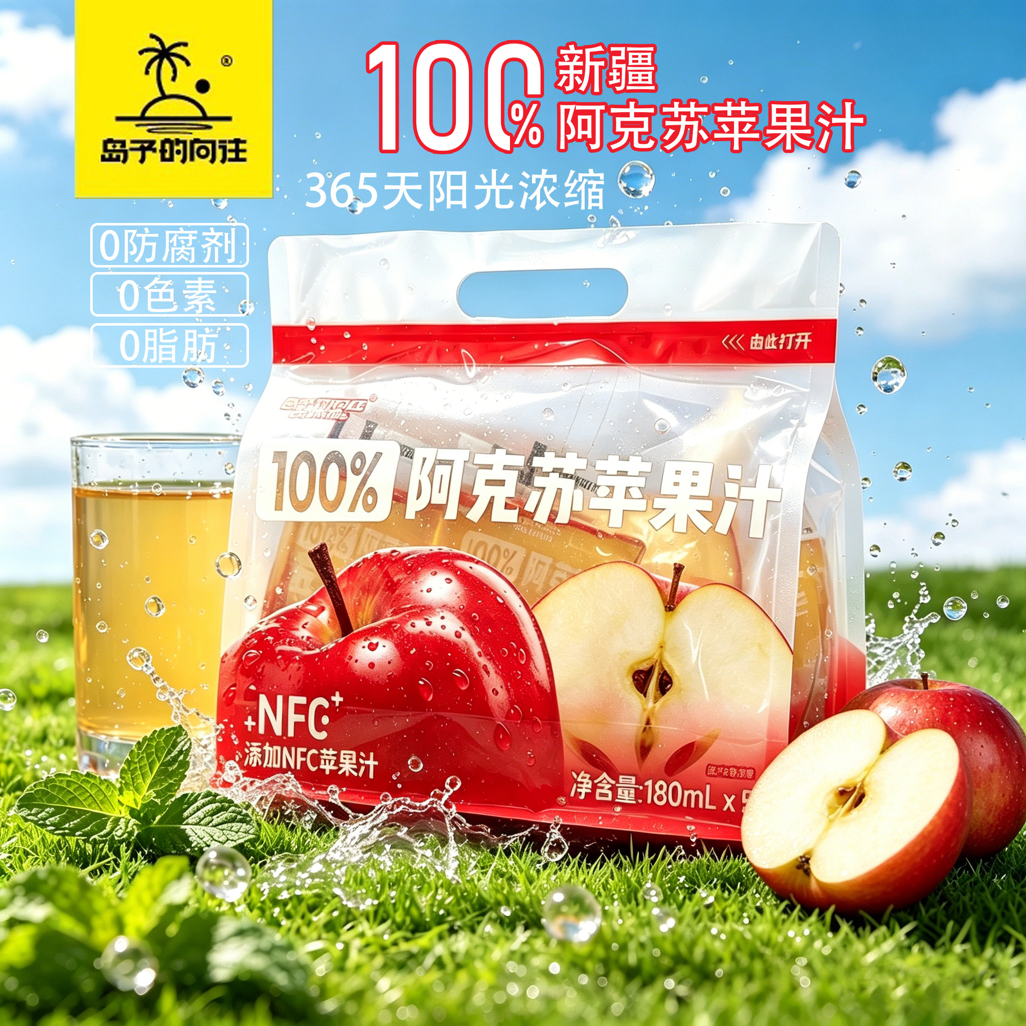 100%新疆阿克苏苹果汁浓缩饮料