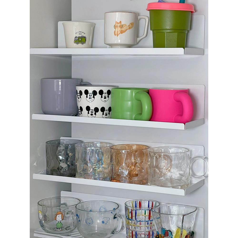 杯架杯子收纳置物架免打孔壁挂式放水杯茶杯咖啡杯马克杯架子托盘