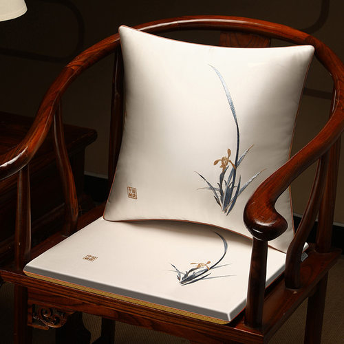 速发中式椅子坐垫高档红木椅子垫子防滑椅用餐桌家垫圈椅茶桌椅垫