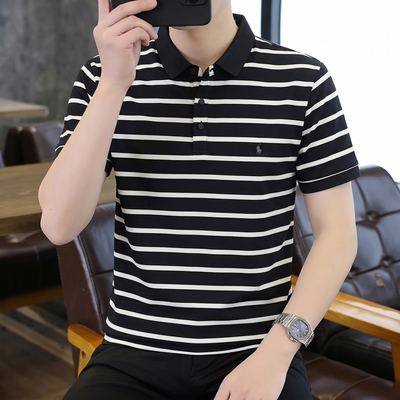 2026夏季条纹POLO衫男士短袖