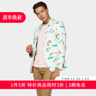 外套度假西服oppo西装 OPPOSUITS西服男士 夏威夷风痞帅网红西装