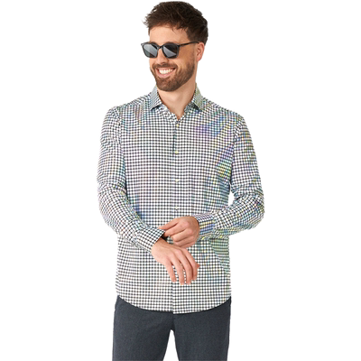 OPPOSUITS衬衫迪斯科舞厅衬衫男休闲衬衣炸街长袖衬衫oppo西装