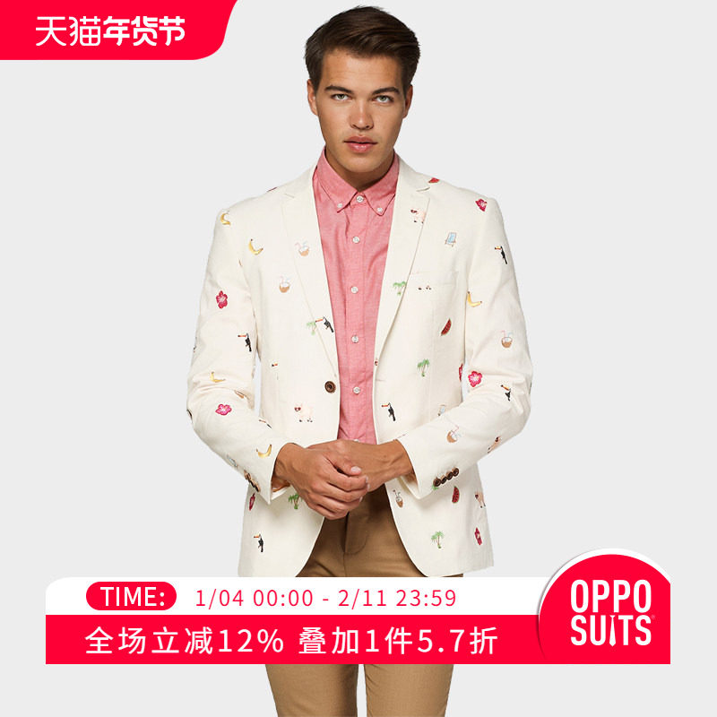 OPPOSUITS西服夏日偶像印花休闲西装外套西服外套男oppo西装,男装,休闲西服,淘宝优惠券,粉丝福利购,淘宝优惠卷