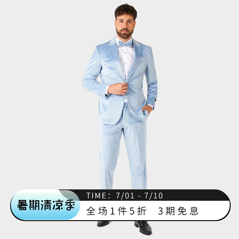 OPPOSUITS西服男晚礼服宴会晚宴正装主持人西服领结套装oppo西装_虎窝淘