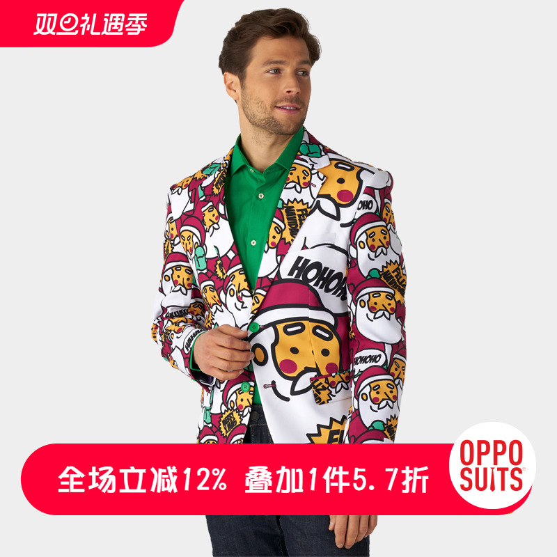 OPPOSUITS西服圣诞老人休闲西装外套达人西服节日服装男oppo西装