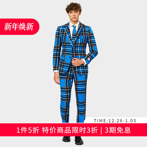 OPPOSUITS印花西服套装男