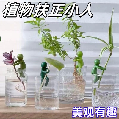 水培植物生长伴侣小人造型装饰