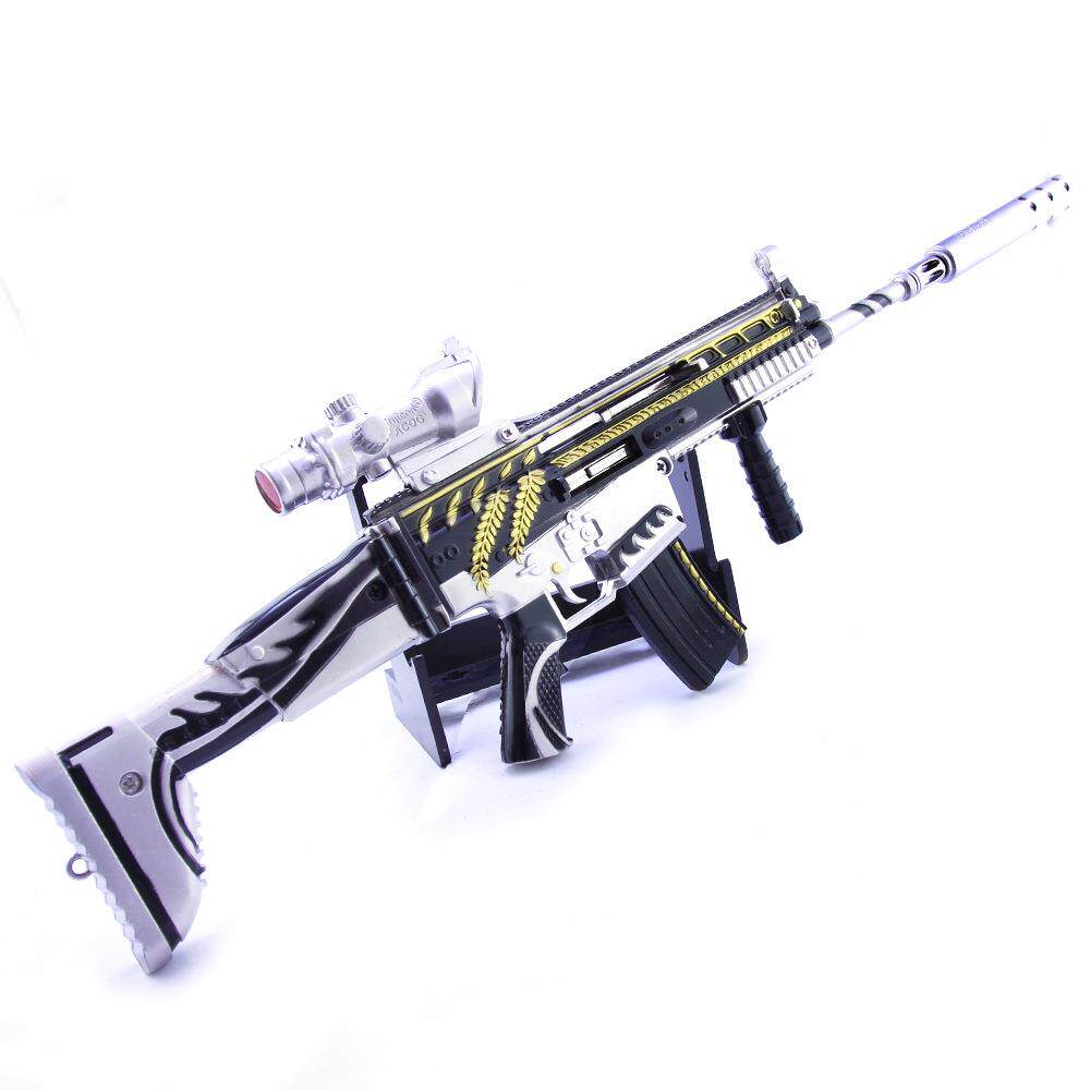 厂促和平精英 抛壳版 黄金龙骨scar-l合金枪模型玩具40cm金属摆件