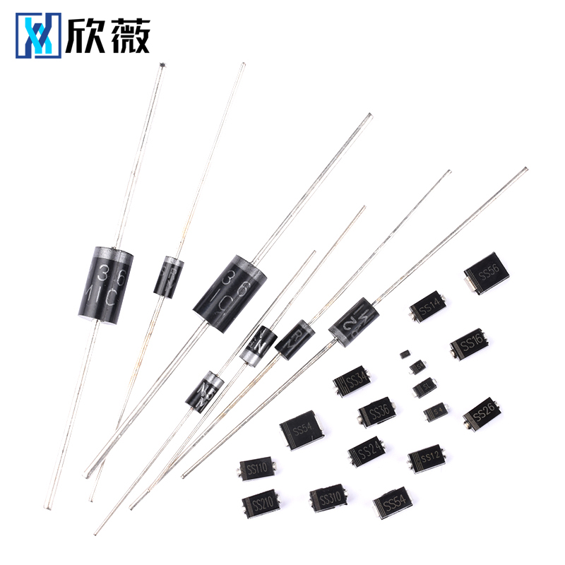 1N5819 5822 SR160 360 540 2100 3100 5100直插肖特基整流二极管