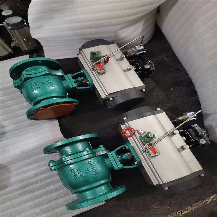 Q641PO-10C 气动衬氟法兰球阀 DN100 衬PO软密封球阀 衬氟球阀
