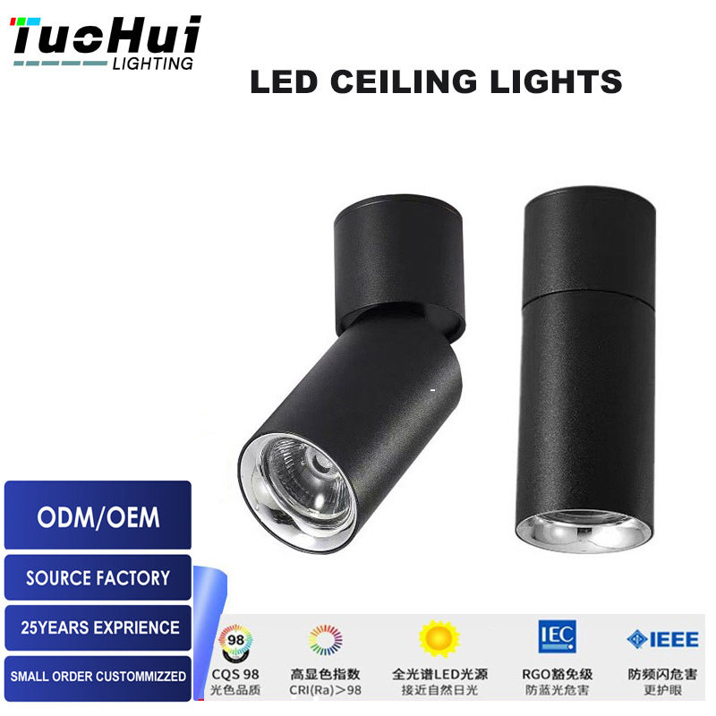 LED Ceiling Light可折叠明装筒灯可调节角度吸顶无主灯洗墙灯