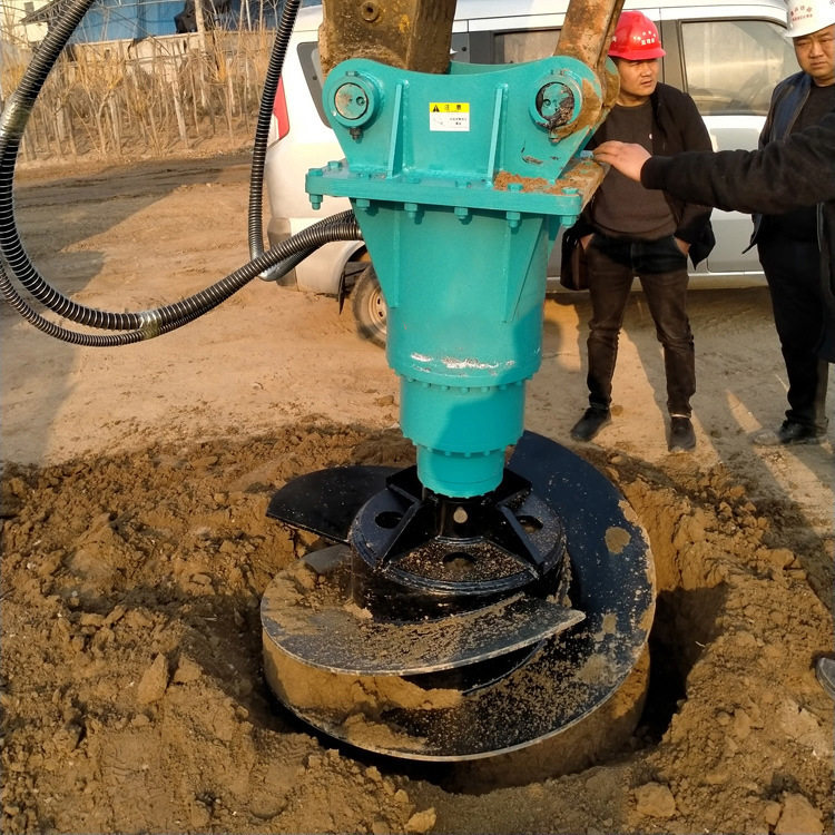 勾机桩帽成形机 液压灌注桩成形器 地基桩帽钻孔器锚杆调直机全新