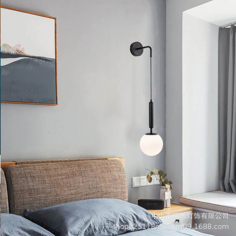 北欧现代简约客厅卧室床头书房过道轻奢创意个性艺术圆球玻璃壁灯,电子元器件市场,集成电路（IC）,淘宝优惠券,粉丝福利购,淘宝优惠卷
