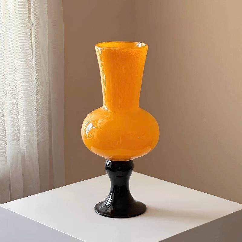 新中式高脚花瓶中古风客厅桌面琉璃软装摆件鲜花百合水养玻璃花器,乐器/吉他/钢琴/配件,其它乐器配件,淘宝优惠券,粉丝福利购,淘宝优惠卷