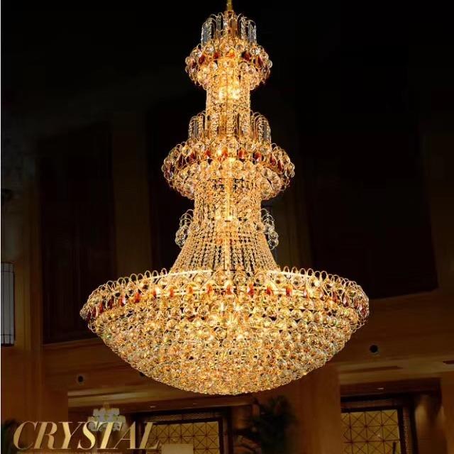创意工程水晶灯厂家非标水昌吊灯复式楼大堂别墅水晶灯现货