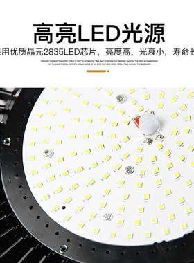 led工矿灯鳍片白色散热厂房灯100W 150w工业车间超市天棚工矿吊灯