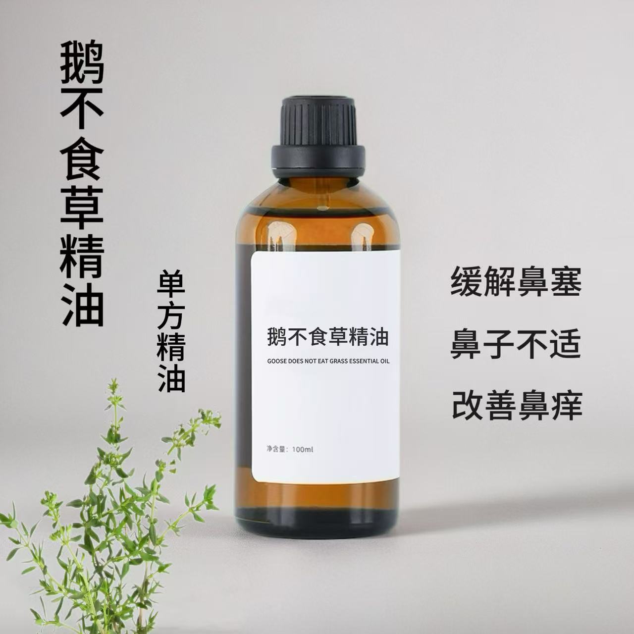 鹅不食草精油100ml植物单方精油改善鼻子鼻子不适鼻塞香薰