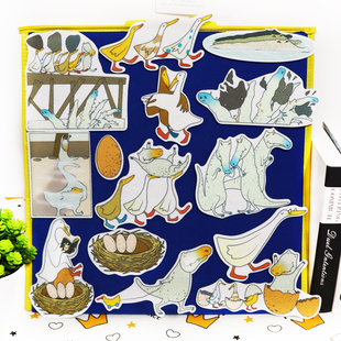 咕叽咕叽绘本故事4到6岁毛毡魔术贴幼儿园课堂教具围裙剧表演道具