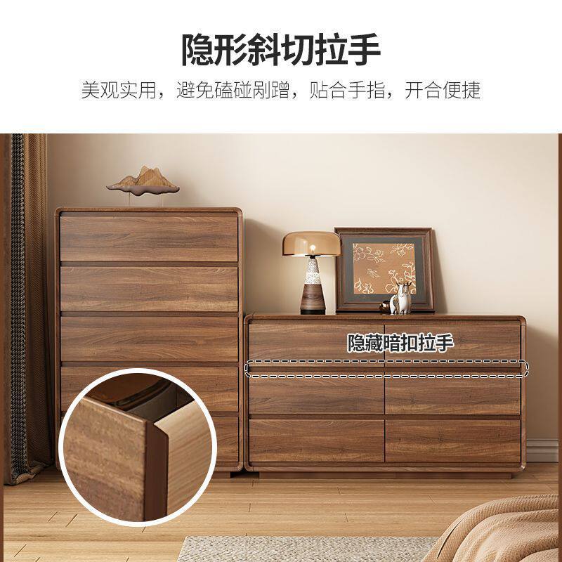 实木梳妆台转角书桌一体斗柜