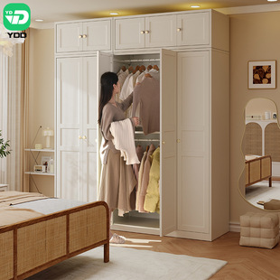 北欧风法式 3门卧室衣橱钢制60mω 铁艺衣柜家用储物加厚铁皮金属2