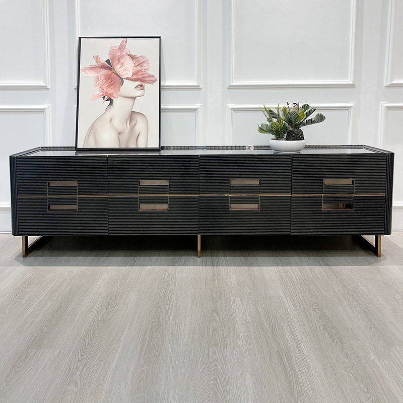 意式轻奢整装电视柜复古黑靠墙家用落地柜简约现代客厅实木装饰柜,电子元器件市场,电线扎带/束线带,淘宝优惠券,粉丝福利购,淘宝优惠卷