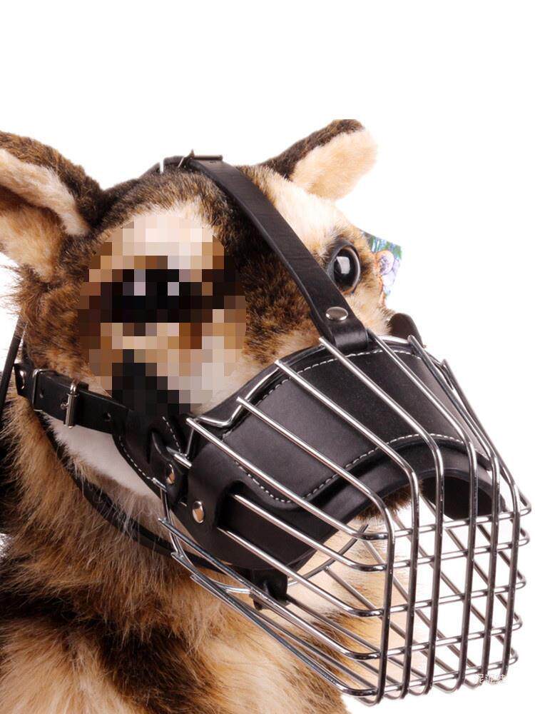 狗嘴套防咬防叫防乱吃口罩可调节金毛马犬藏獒大型犬用大狗铁嘴套