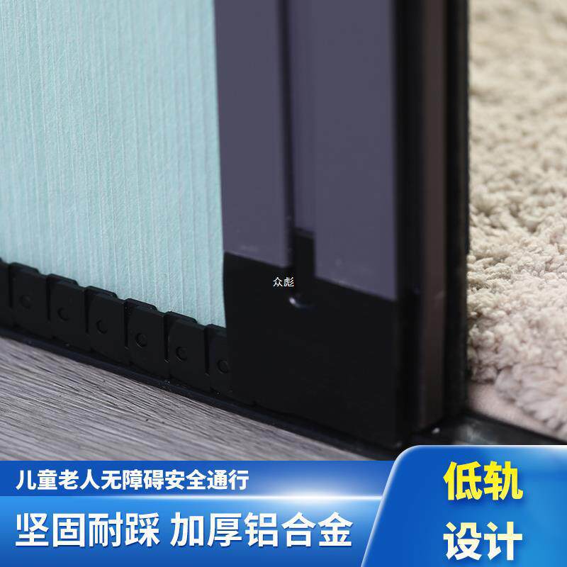 隔断浴室卧室推拉门卫生间隐形厨房无轨简易阳台门帘折叠伸缩蜂巢