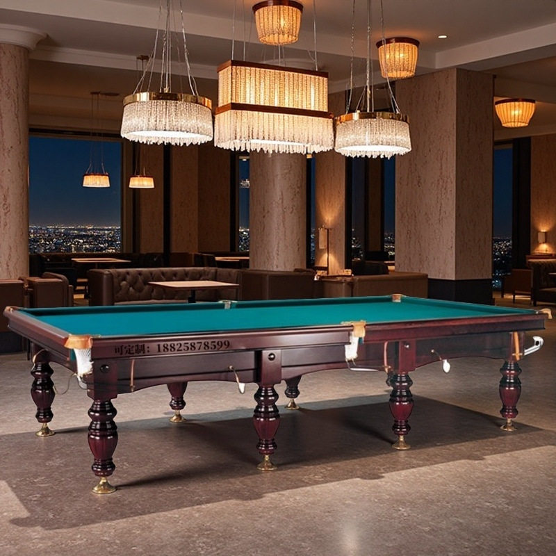 俄式台球桌标准型家用商室内庭桌球台美中式黑八乒乓多功能大理石