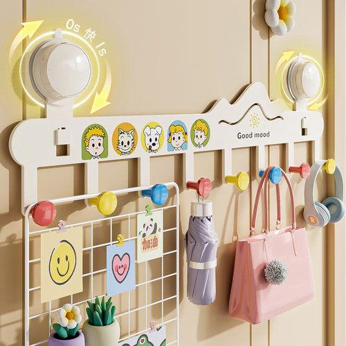 吸盘多巴胺门后挂钩免打孔挂衣架