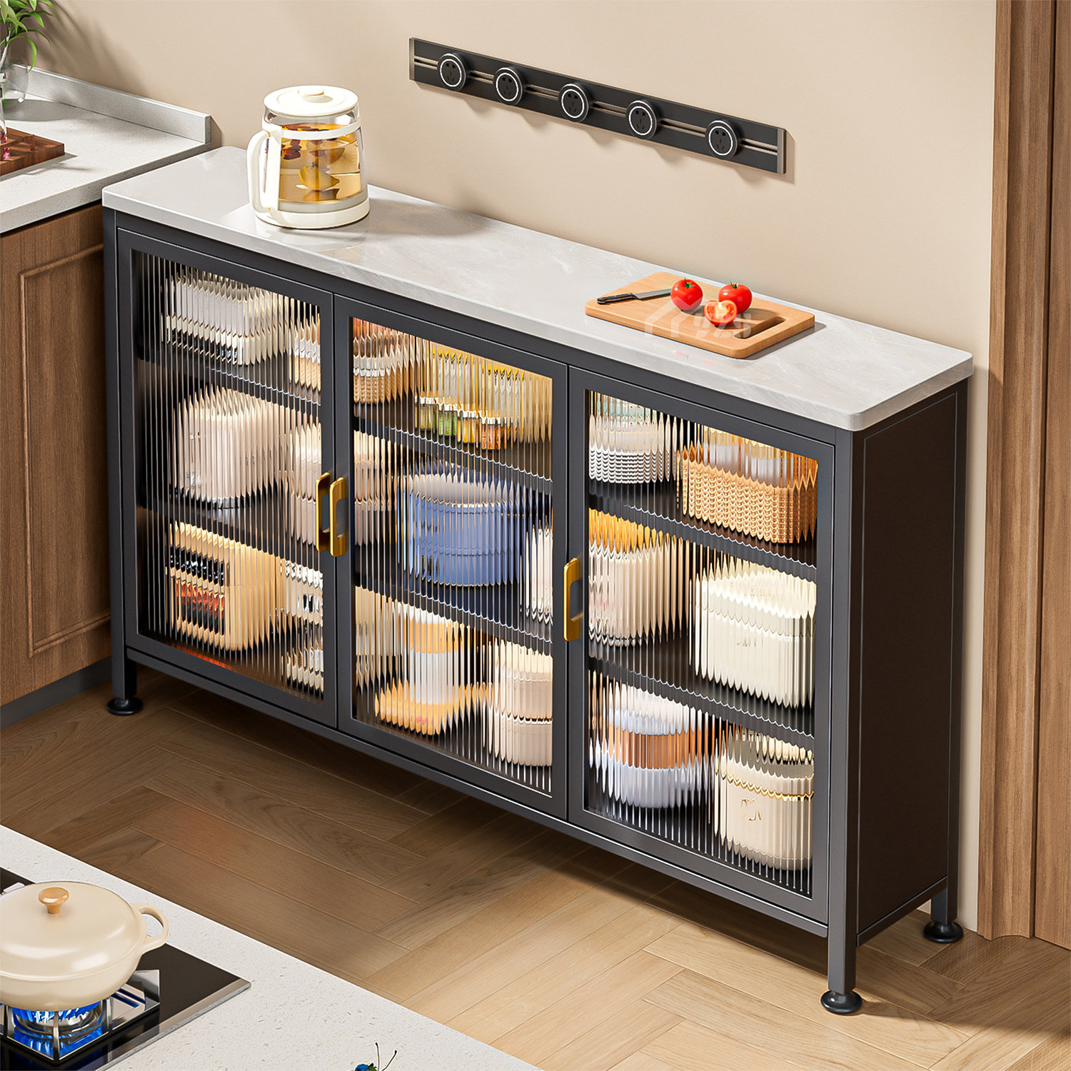 多层岩板橱柜收纳柜厨房置物架落地靠墙一体多功能切菜柜子储物柜,厨房/烹饪用具,厨房置物架/置物柜/角架,淘宝优惠券,粉丝福利购,淘宝优惠卷