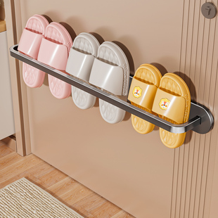 磁吸鞋架挂门多功能收纳架入户门后拖鞋架壁挂上墙门吸磁铁置物架