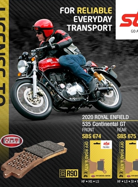 丹麦sbs原装进口高性能刹车片ROYAL ENFIELD 535 Continental GT