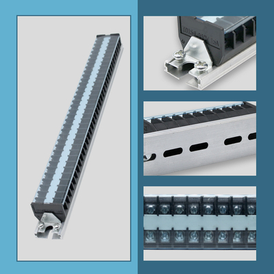 TD-1545导轨式接线端子板排45位45P/10A电线接线盒压并线柱连接器