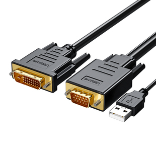 vga转dvi线主机笔记本vja转显示器投影转换器18+24+1转换头连接线