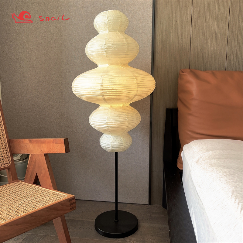 野口勇日式宣纸长款落地灯侘寂和风纸灯