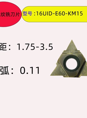 数控内孔螺纹铣刀片深孔螺纹铣刀片...11UI DC60/16UID H60 4.0TR